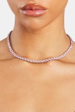 5mm Pastel Pink Tennis Chain