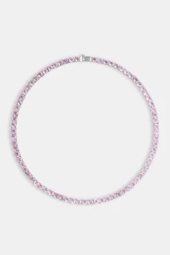 5mm Pastel Pink Tennis Chain -JWL YS 5MMTC PP 3