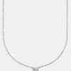 Clear Gemstone Necklace - White -JWL YS BEZELGEMCH 1