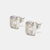 Clear Gemstone Stud Earrings -JWL YS CLRGEMSTUD OS