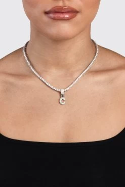 Iced Mini Bubble Pendant & Tennis Chain - White 3mm -JWL YS CMINIBUBBLEWG TENNIS 0955