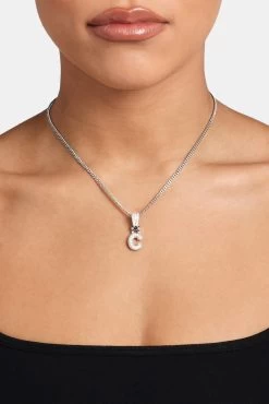 Iced Mini Bubble Pendant & Micro Cuban Chain - White -JWL YS CMINIBUBBLEWG MICROCUBAN