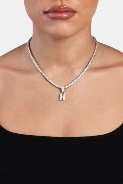 Iced Mini Bubble Pendant & Tennis Chain - White 3mm -JWL YS HMINIBUBBLEWG TENNIS 0972