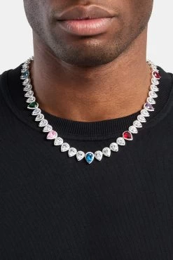 Iced Gem Pear Tennis Chain