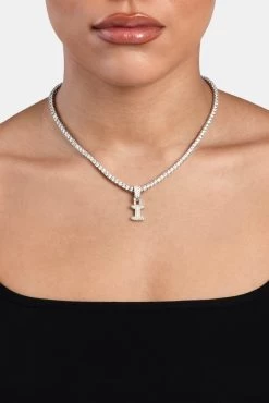 Iced Mini Bubble Pendant & Tennis Chain - White 3mm -JWL YS IMINIBUBBLEWG TENNIS 0976