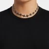 Iced Repeat Black Cross Choker
