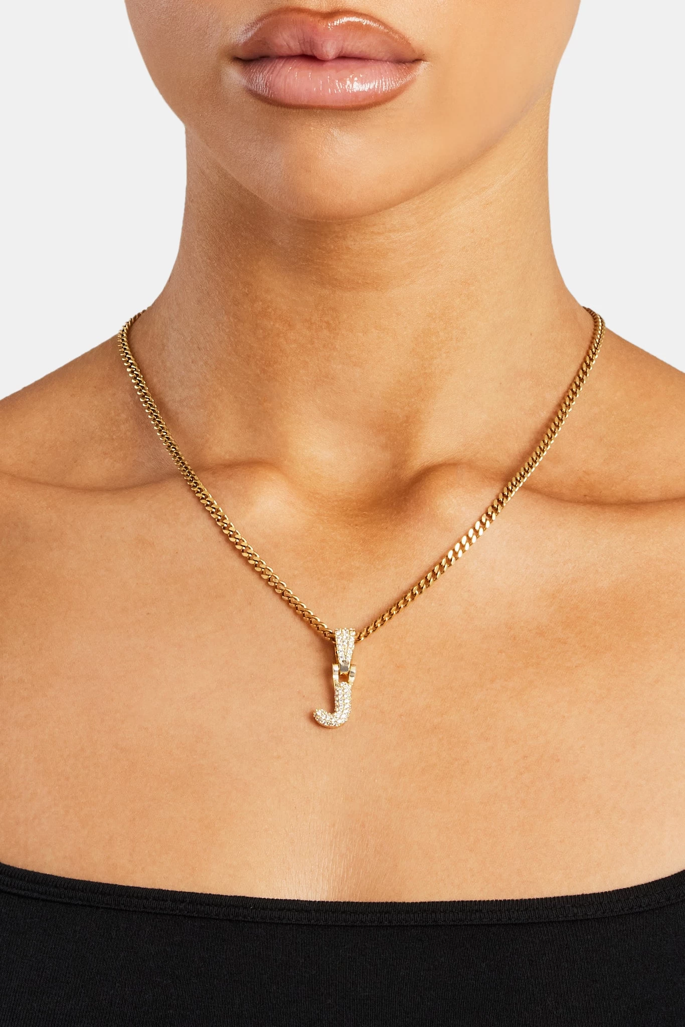 Iced Mini Bubble Pendant & Micro Cuban Chain - Gold 12 Iced Mini Bubble Pendant & Micro Cuban Chain - Gold - Image 10