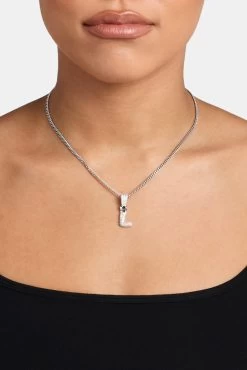 Iced Mini Bubble Pendant & Micro Cuban Chain - White -JWL YS LMINIBUBBLEWG MICROCUBAN