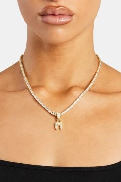 Iced Mini Bubble Pendant & Tennis Chain - Gold 3mm 34 Iced Mini Bubble Pendant & Tennis Chain - Gold 3mm -JWL YS MMINIBUBBLEG 7950bea8 caf3 4ec7 8346 c4cf37d7ed94