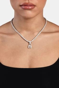 Iced Mini Bubble Pendant & Tennis Chain - White 3mm -JWL YS MMINIBUBBLEWG TENNIS 0996