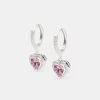 Pink Heart Drop Earrings - 25mm -JWL YS PNKDROP W GW OS 9768