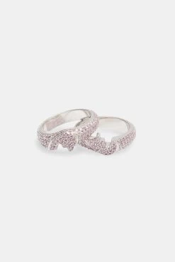Iced Connecting Heart Ring - Pink -JWL YS PNKHEARTRING 1