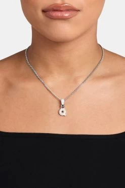 Iced Mini Bubble Pendant & Micro Cuban Chain - White -JWL YS QMINIBUBBLEWG MICROCUBAN