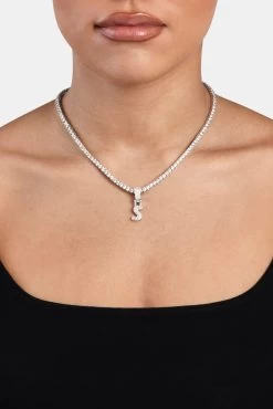 Iced Mini Bubble Pendant & Tennis Chain - White 3mm -JWL YS SMINIBUBBLEWG TENNIS 1018