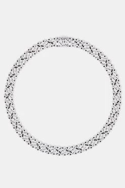 Iced Prong Link Chain - Black -JWL YSS BKPRONGCH 1