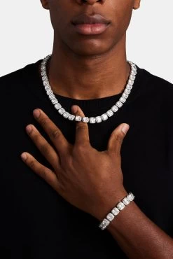 Iced Square Cluster Chain -JWL YSS CZCLUSTERCH YSS CZCLUSTERBC