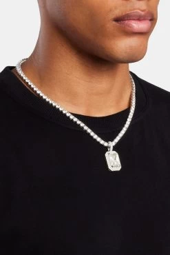 Iced Gemstone Pendant - White -JWL YSS GEMPENDANT f3e8a7e7 c0fc 4d57 9000 307cfbeb72da