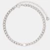 Iced CZ Gem Cuban Anklet - White -JWL YSS ICEGMANKW OS