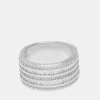 925 5 Row Baguette & Pave Ring - White -JWL YSS TRIPLEBAGRINGFL