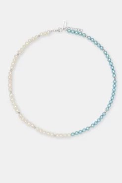 Freshwater Pearl & Blue Pearl Necklace -JWL ZH 2TONNK WGM