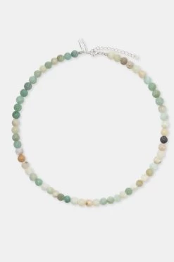 Amazonite Bead Necklace - White -JWL ZH AMAZONNK