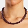 Amethyst Bead Necklace - White 8mm -JWL ZH AMYNK