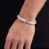 Freshwater Pearl Blue Gemstone Bracelet - White -JWL ZH FPBGEMBR C