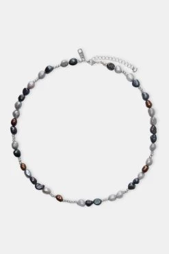 Multi Colour Baroque Freshwater Pearl Bead Necklace - White -JWL ZH FPBMCNK 9791079b bccf 415c 8464 ab6cd2e7eeb2