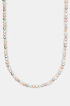 Multi Colour Freshwater Pearl Necklace - White -JWL ZH FPMCOLNK
