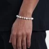 Freshwater Pearl Ice Ball Bracelet - White