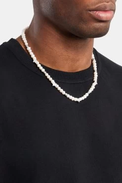 Iced Star Bead Freshwater Pearl Necklace -JWL ZH FPSTRNKWGM1