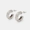 Gemstone Hoop Earrings - White -JWL ZH GEMHOOPWGW OS SL