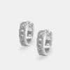 Iced Cuban Chain Huggie Earrings -JWL ZH ICECUBDROP