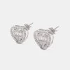 Heart Stud Earrings - White -JWL ZH ICHEARTSTUD 8ccc243d 1b80 4408 b540 96dc97505b05