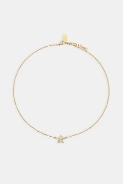 Iced Star Necklace -JWL ZH ICSTRNK GW SL