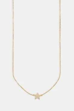 Iced Star Necklace -JWL ZH ICSTRNK GW SL1