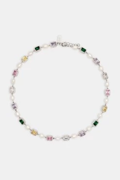 Multi Colour Gemstone Freshwater Pearl Necklace -JWL ZH MCOLPNK WGW c603fc5f 4128 4db1 8423 62bd26bc280d