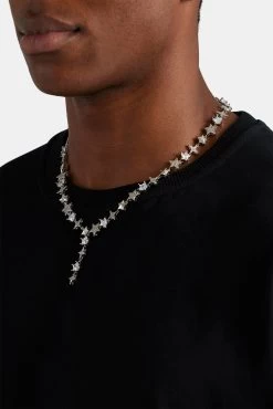 10mm Iced CZ Star Drop Tennis Chain -JWL ZH MENSTARDROP 20 3077