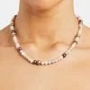 Multi Pink Bead Freshwater Pearl Necklace -JWL ZH MPNKBEADNKGW