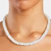 Opal Bead Necklace - White -JWL ZH OPALNK