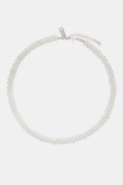 Opal Bead Necklace - White -JWL ZH OPALNK 2