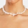 Opal Shard Bead Necklace - White -JWL ZH OPALSHNK