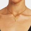 Women's Polished Cross Necklace