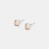Iced Round Stud Earrings - Champagne -JWL ZH SE6MMCHP0896