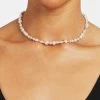 Pearl And Pink Iced Ball Necklace -JWL ZY PAPIBB WG copy