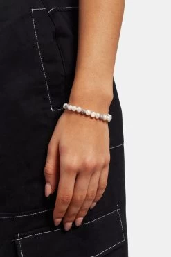 Pearl And Pink Iced Ball Bracelet