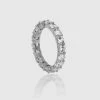 Single Row Iced Ring -JWL single row diamond ring white gold 733714
